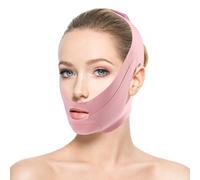 Chin Strap for Sleeping, Breathable V-Shaped Lifting Mask V-Line Reusable Double Chin Reducer Face Slimming Strap for Unisex Anti-Sagging & Facial Contouring