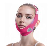 Chin Strap for Sleeping, Double Chin Reducer, Rose Red Reusable V Line Jaw Strap for Sleeping, Jaw Line Shaper Face Lifting Band Chin Lift Mask for Women Men Work Read