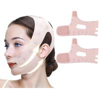 Chin Strap for Sleeping, V Line Chin Face Lifting Mask, Double Chin Reducer Eliminator for Women, Jawline Mask with Breathable & Comfortable Design, Face Wrap for Overnight Skincare (2pcs)