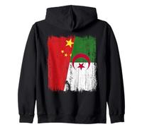 China Algeria Half Flag Chinese Algerian Heritage Zip Hoodie