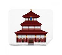 China Architecture Temple Landmark Pattern Phone Screen Cleaner Glasses Cleaning Cloth 2pcs Suede Fabric