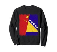 China Bosnia And Herzegovina Half Flag Sweatshirt