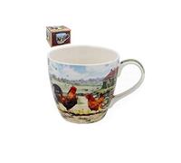 China Breakfast Mug/Cup - Large 380ml Capacity, Individually Boxed (Cockerel & Hen)