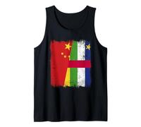 China Central African Republic Half Flag Chinese CAR Roots Tank Top