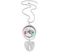 China Chinese Dragon Bridge Drawing Pendant Angel Wings Rotating Necklace Jewelry