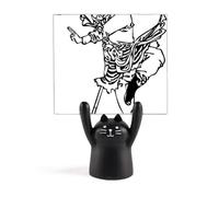 China Chinese Masterpiece Pilgrimage Drawing Memo Holder Cartoon Black Cat Stand Decoration