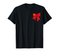 China Chinese Pride Flag Girl Coquette Bow Ribbon T-Shirt