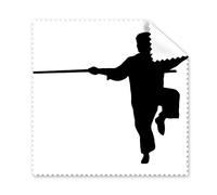 China Chinese Shaolin Stick Martial Art Kung Fu Monk Soldier Traditional Culture Illustration Pattern Glasses Cloth Cleaning Cloth Phone Screen Cleaner 5pcs