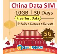 China Data only SIM card 30Days|Mainland China & Macau|10GB of 5G/4G High-Speed Internet Data|Free Test data in UK|unrestricted Internet Access, Support Google, Facebook, What's app, Instagram & More