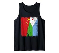 China Djibouti Half Flag Chinese Djiboutian Pride Jersey Tank Top