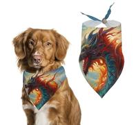 China Dragon Dog Bandana Puppy Cat Scarfs Bibs Washable Triangle Kerchief Pet Gifts