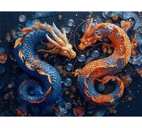 China Dragon Puzzle - 1500 Piece Jigsaw Puzzles for Adults - The Back Features Printed Letter Guides - The Pieces fit Together Snugly - Wooden Puzzles for Adults - Gifts Man 34.3 X 22.4 Inch s7h-632