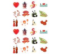 China edible cupcake toppers 1.5inch round 24 count travel party decorations precut premium wafer card
