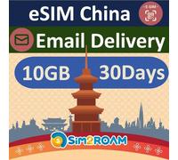 China eSIM - 10GB Data for 30 Days | Mainland China & Macau | Free Test Data in Canada | Unrestricted Internet Access | Supports Google, Facebook, WhatsApp, Instagram & More | Instant E-mail delivery