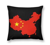 China Flag Map Cozy Pillow Case Cover Plush
