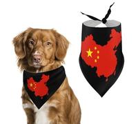 China Flag Map Pet Triangle Bandana Soft Puppy Scarfs Dog Cat Gifts for Small Medium Pets