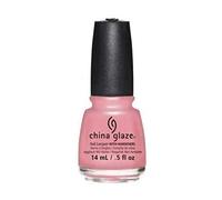 China Glaze Nail Lacquer with Hardeners, 14 ml, Pink or Swim