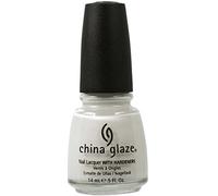 China Glaze White On White Nail Polish Lacquer with Hardeners 14ml