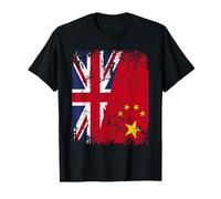 CHINA Half BRITAIN UK Friendship Flag CHINESE T-Shirt