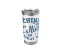 China is Calling and I Must go Stainless Steel Insulated Tumbler