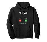 China Is Calling And I Must Go Traveling Pullover Hoodie