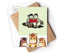 China Learning Red Educational Propaganda Postcards Envelopes Cards Mailing Year Horse