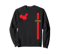 China Map and Flag Patriotic Travel Graphic Sweatshirt