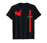 China Map and Flag Patriotic Travel Graphic T-Shirt