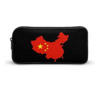 China Map Flag Cute Pencil Cases Novelty Makeup Organize Storage Bag Pen Holders Pouch
