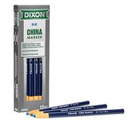 Dixon Industrial Phano Peel-Off China Marker Pencils, Blue, (00080) (Pack of 1, 12 Count Total)