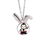 China Masterpiece The Outlaws of Marsh Rabbit Necklace Pendant Bunny Animal Jewelry Gift