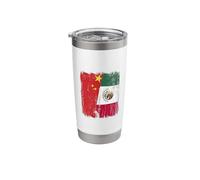 China Mexico Half Flag Chinese Mexican Heritage Stainless Steel Insulated Tumbler