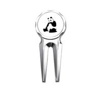 China National Treasure Panda Outline Golf Divot Tool Golf Ball Marker Repair Tool
