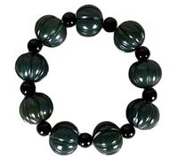 China Natural Hetian Green Jade Nephrite Carved Bangle Bracelet (Cushaw)