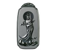 China Natural Hetian Green Jade Nephrite Carved Kwan Yin Goddess Pendant Amulet (Mercy Kwan Yin Goddess 4#)