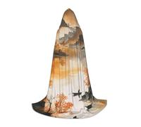 China Oil Painting Autumn Hooded Cloak For Adult Teenager Halloween Hooded Cape Wizard Robe With Cape Fear
