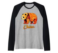 China Panda Chinese Travel Souvenir Raglan Baseball Tee