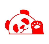 China Panda Salute to You, The World Does Not Have to Be Black and White, Pandas Can Also Be Colored. Car Sticker Motorcycle Sticker(Red,25X16CM)