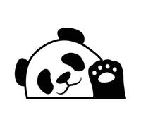 China Panda Salute to You, The World Does Not Have to Be Black and White, Pandas Can Also Be Colored. Car Sticker Motorcycle Sticker(Black,15X9.6CM)
