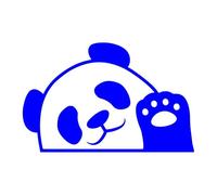 China Panda Salute to You, The World Does Not Have to Be Black and White, Pandas Can Also Be Colored. Car Sticker Motorcycle Sticker(Blue,35X22.4CM)