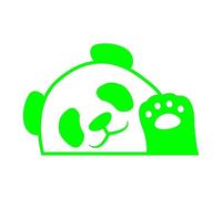 China Panda Salute to You, The World Does Not Have to Be Black and White, Pandas Can Also Be Colored. Car Sticker Motorcycle Sticker(Green,35X22.4CM)