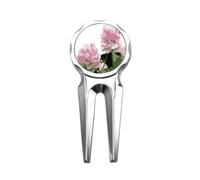 China Peony Flower Medicine Golf Divot Tool Golf Ball Marker Repair Tool