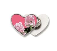 China Peony Flower Medicine Heart Metal Pin Brooch Clip Love