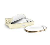 China Platter Storage Containers - Serving Platter Storage Containers - Christmas Platter Storage Rack & Platter Organizer Quilted Exterior, Handles & Felt Dividers Storage Platter for Packing Dishes