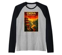 China Proud Chinese Travel Souvenir Raglan Baseball Tee
