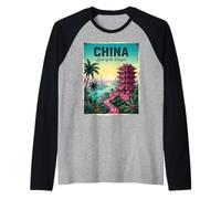 China Proud Chinese Travel Souvenir Raglan Baseball Tee