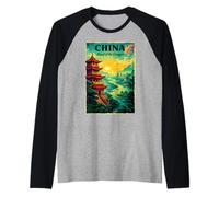 China Proud Chinese Travel Souvenir Raglan Baseball Tee