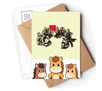 China Red Education Propaganda Explain Postcards Envelopes Cards Mailing Year Horse