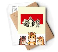 China Red Education Propaganda Leader Postcards Envelopes Cards Mailing Year Horse