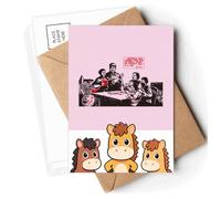 China Red Education Propaganda Professor Postcards Envelopes Cards Mailing Year Horse